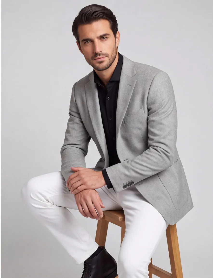 Eduard Dressler colbert Sendrik lichtgrijs Slim Fit