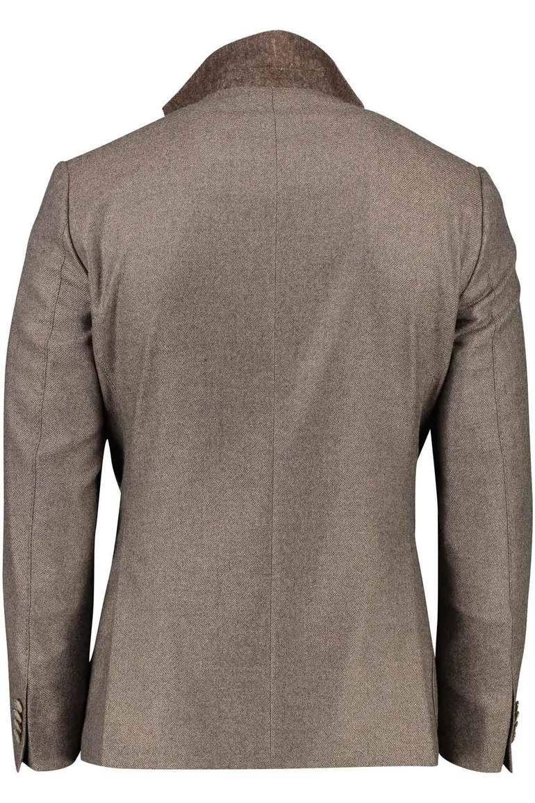 Eduard Dressler colbert bruin Shaped Fit gemêleerd