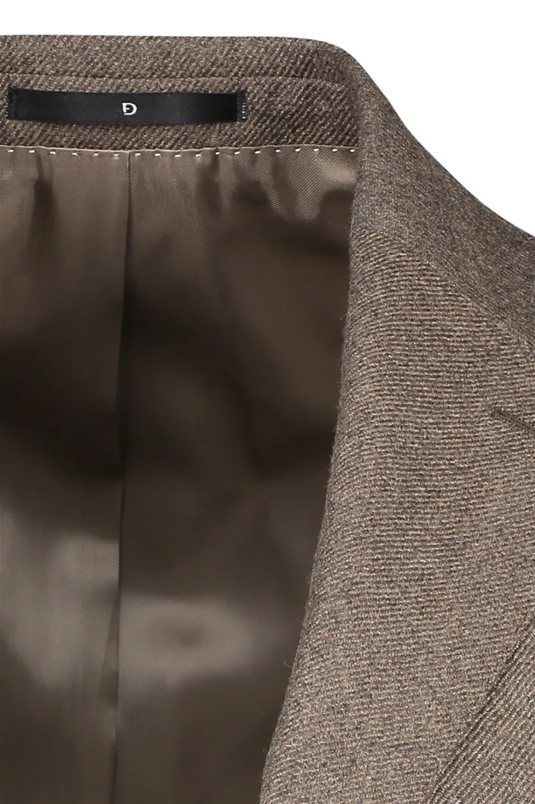 Eduard Dressler colbert bruin Shaped Fit gemêleerd