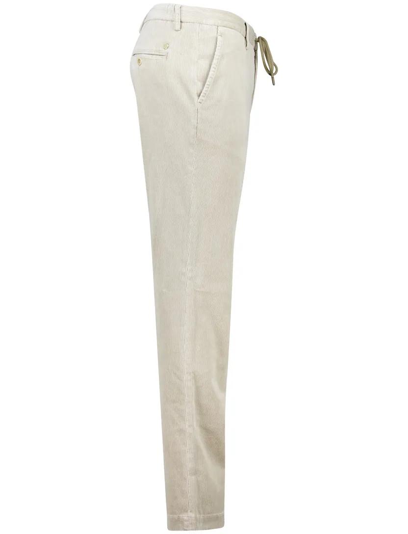 Alberto broek beige ribstof