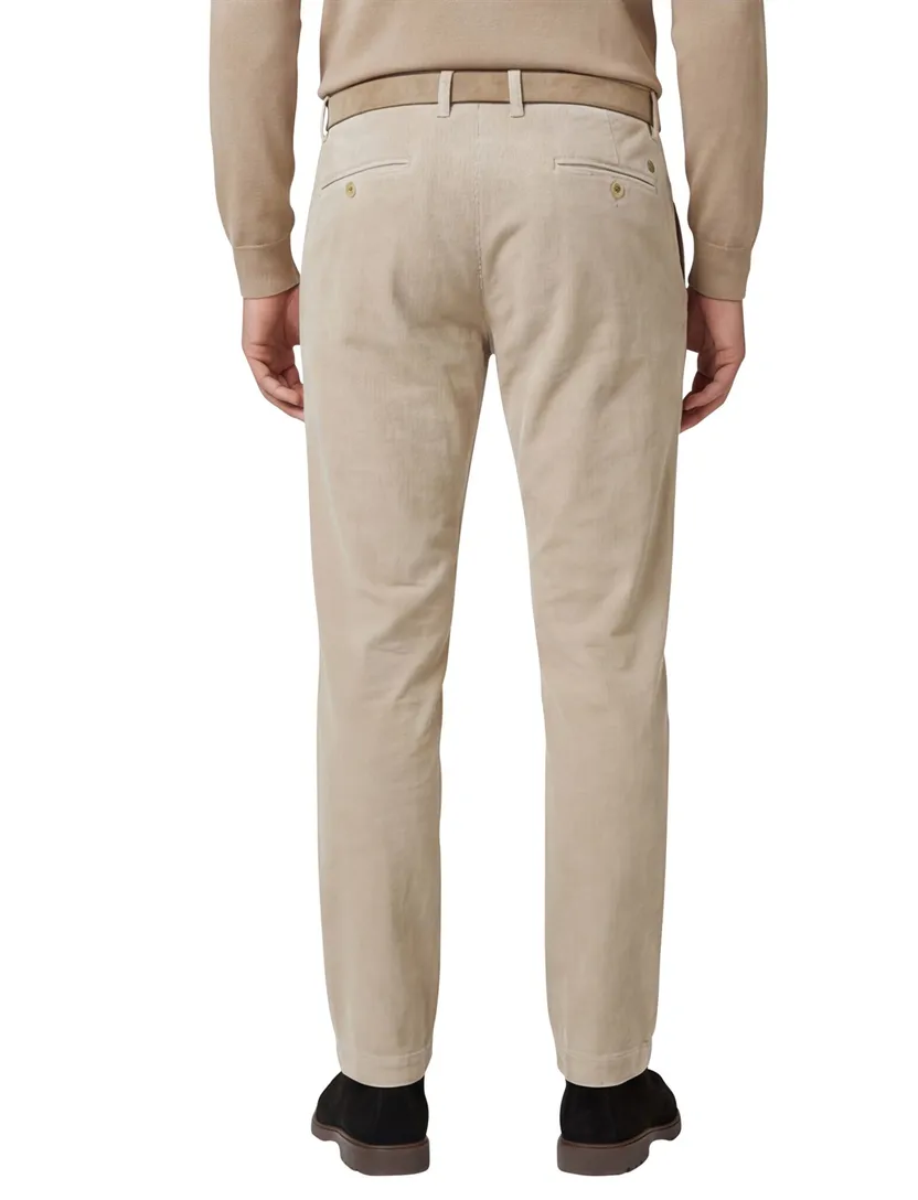 Alberto broek beige ribstof