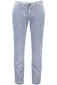 Pantalon chino Alberto effen blauw ribstof