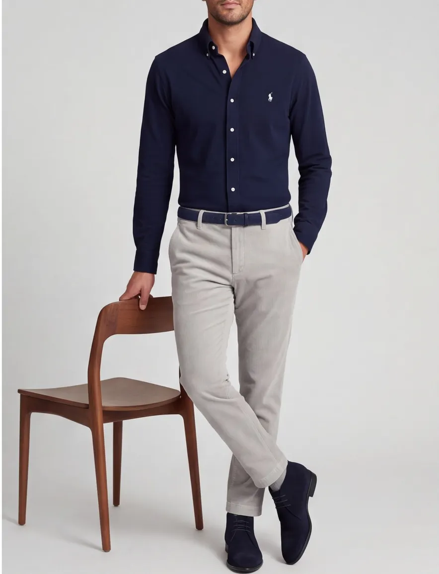 Pantalon chino grijs Alberto