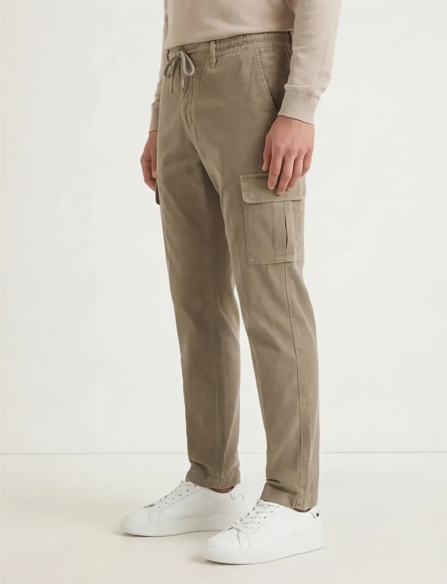 Alberto Pantalon cargo bruin John katoen slim fit