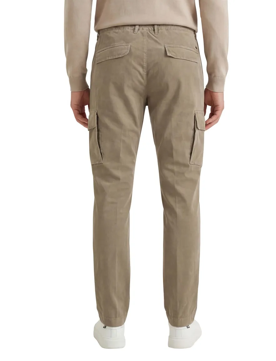 Alberto Pantalon cargo bruin John katoen slim fit
