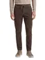 Alberto Pantalon cargo effen bruin katoen John ribstof