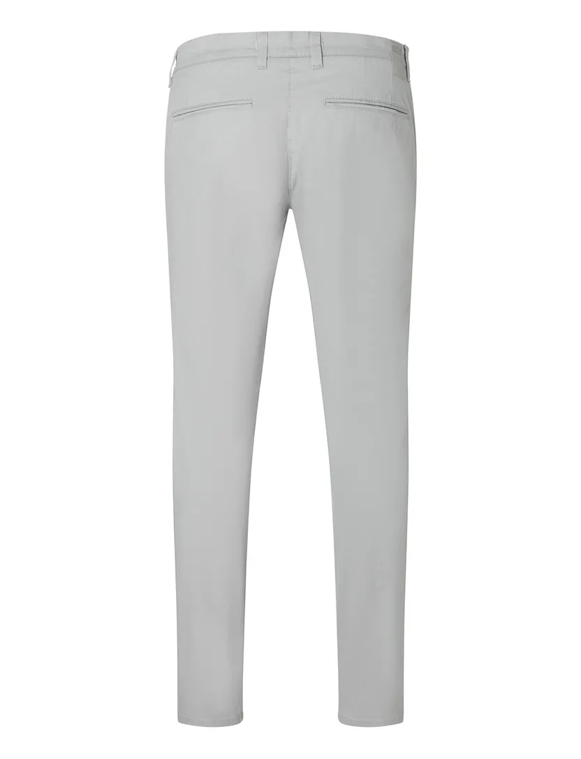 katoenen Mac Pantalon grijs effen normale fit