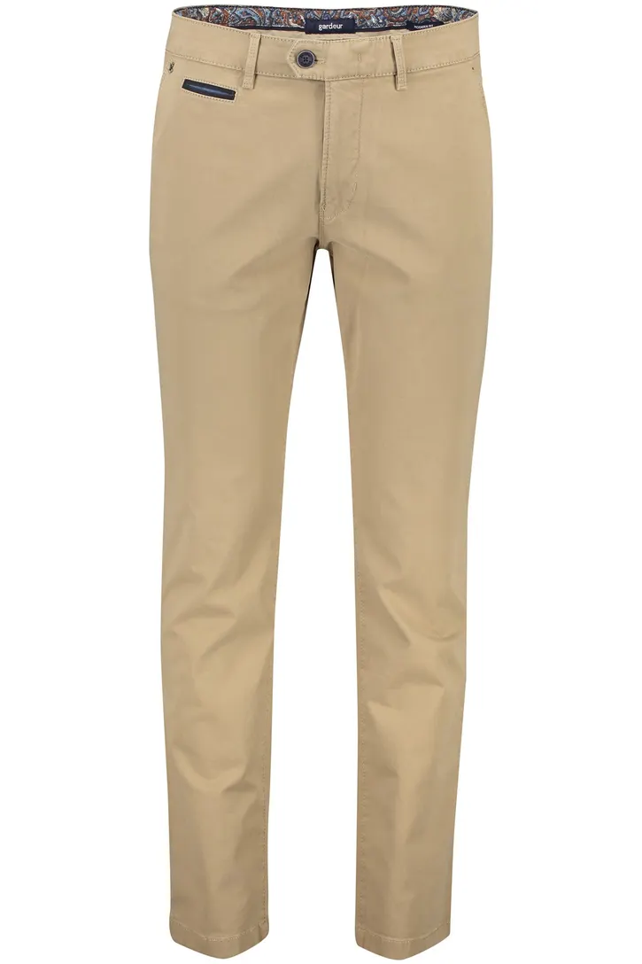 Broek Gardeur Benny camel flatfront