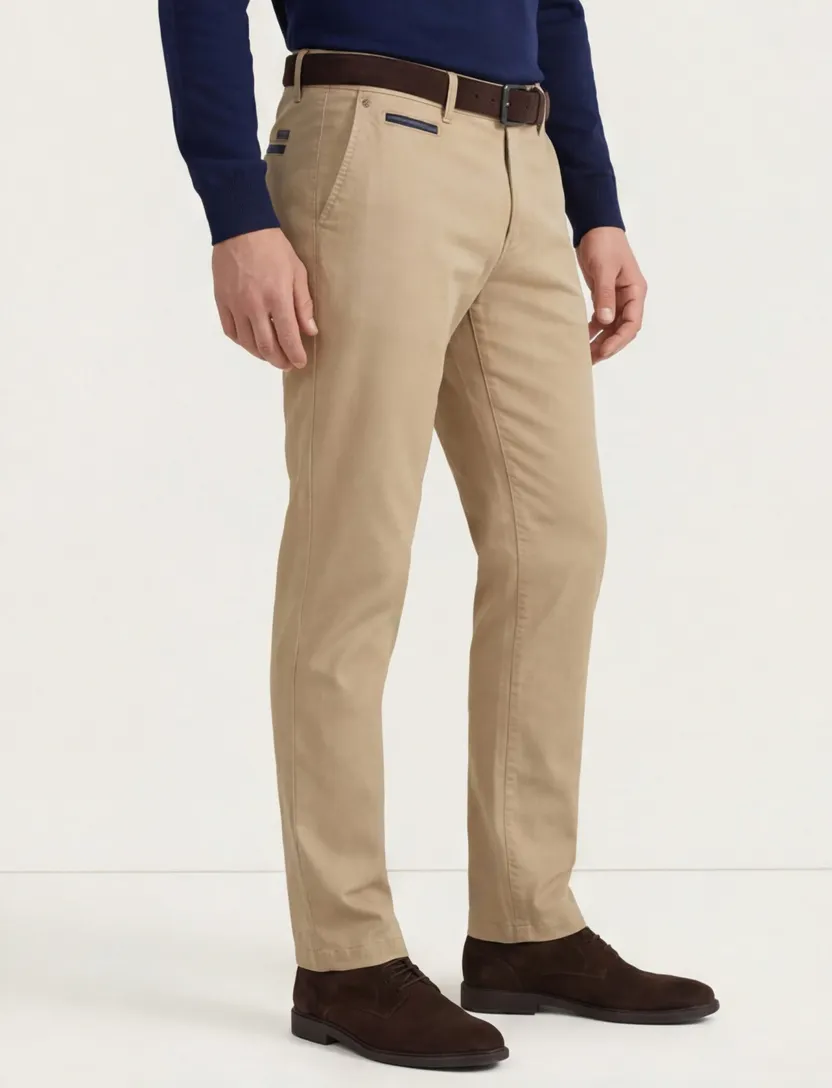 Broek Gardeur Benny camel flatfront
