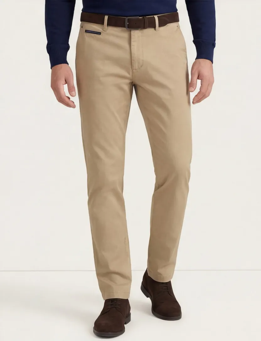 Broek Gardeur Benny camel flatfront