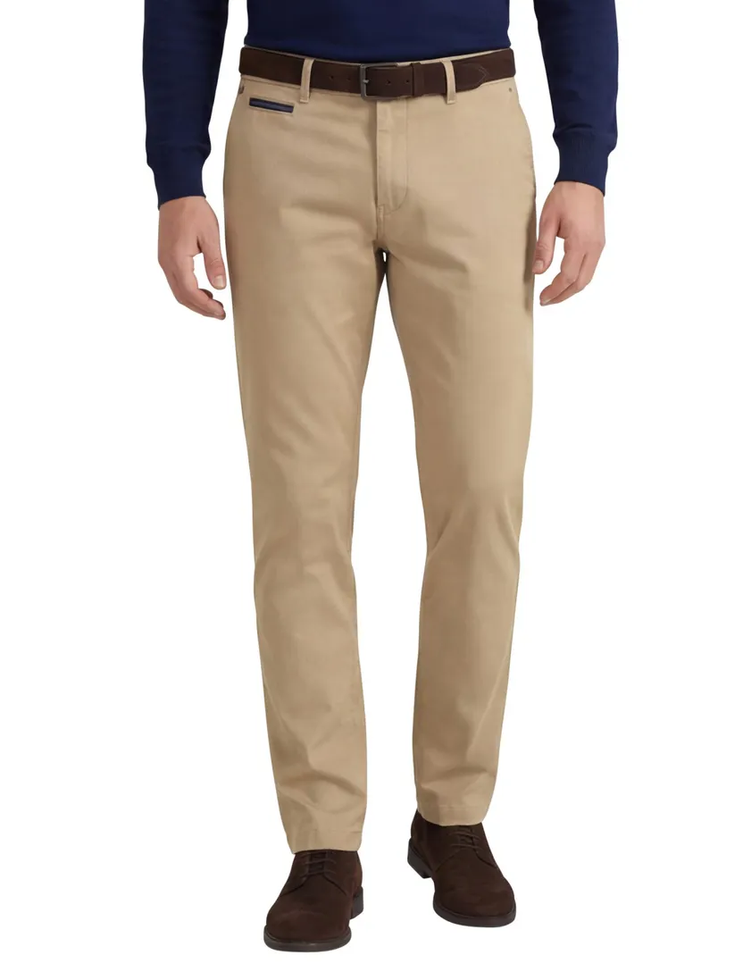 Broek Gardeur Benny camel flatfront