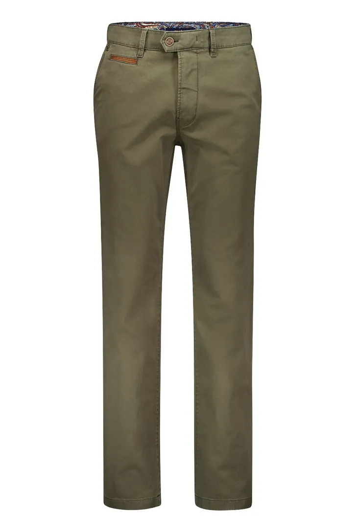 katoenen broek Gardeur Benny groen effen