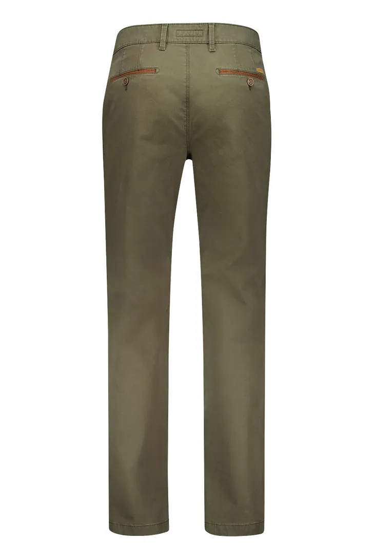 katoenen broek Gardeur Benny groen effen