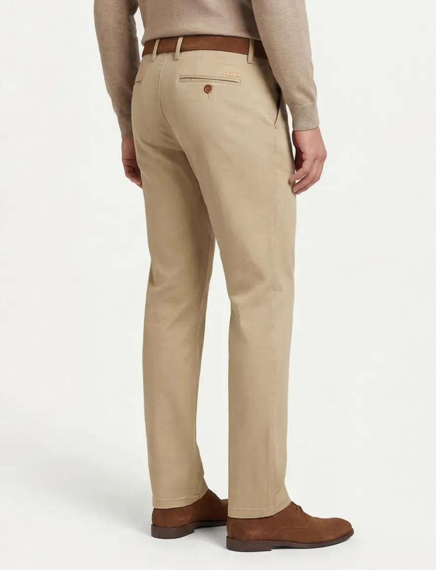 Gardeur Pantalon katoen beige Modern Fit