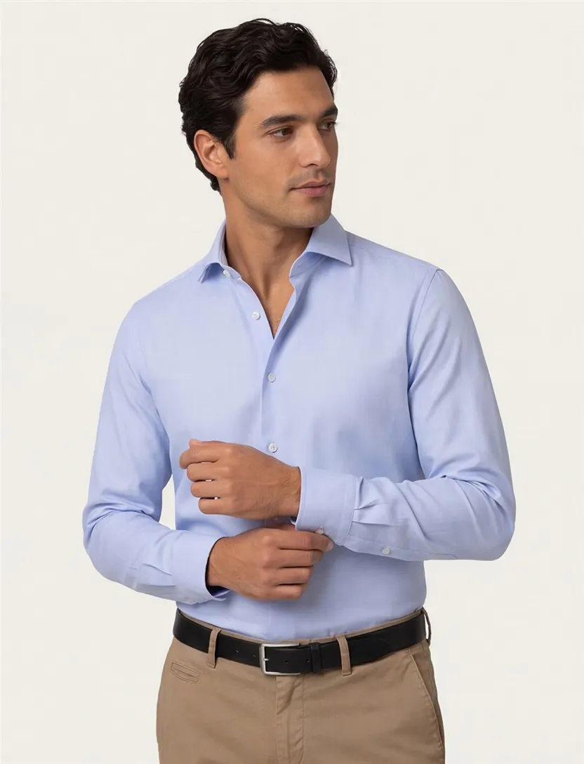Eterna overhemd effen blauw modern fit