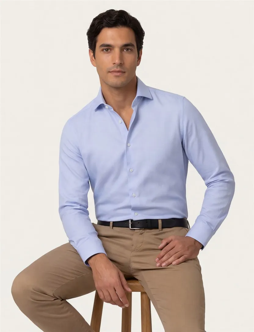 Eterna overhemd effen blauw modern fit