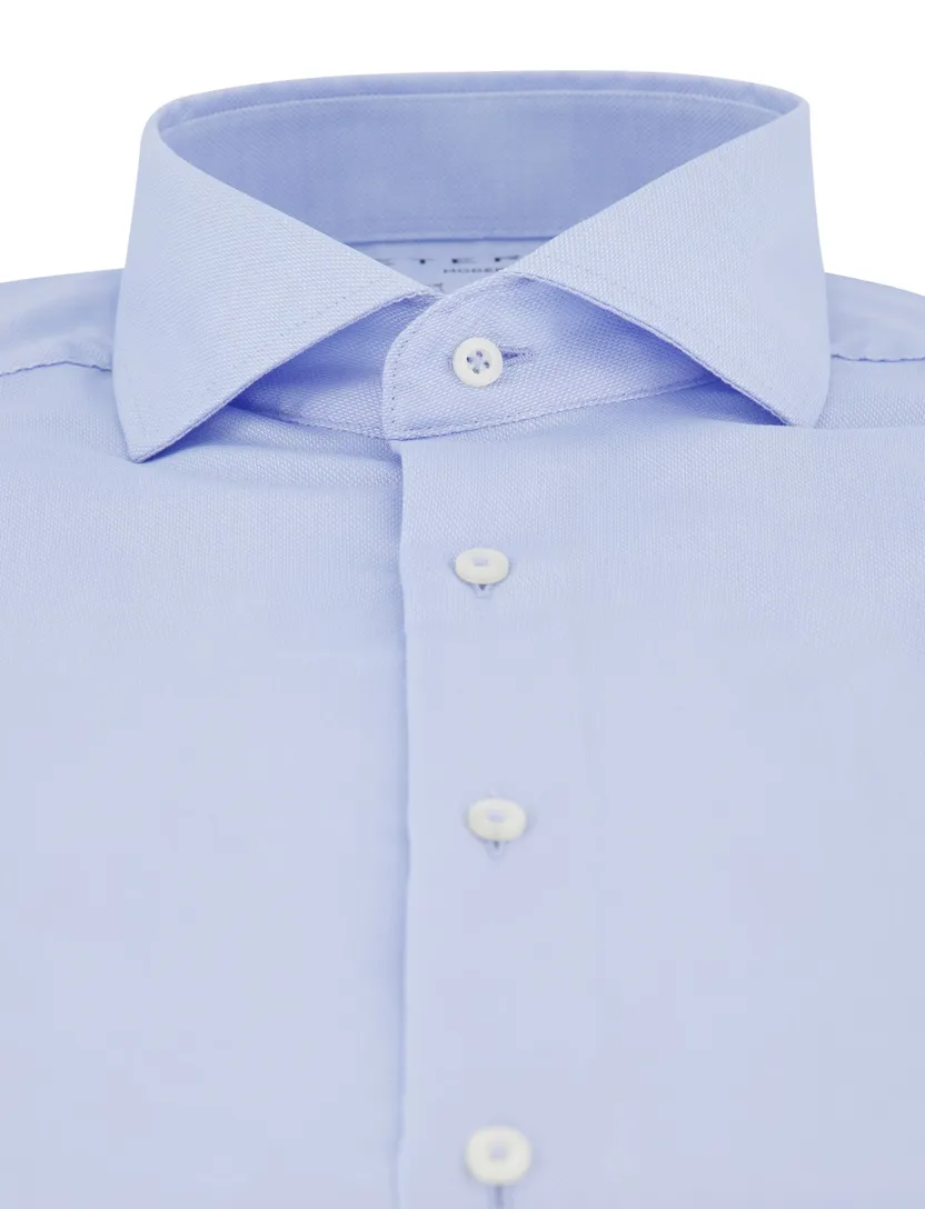 Eterna overhemd effen blauw modern fit