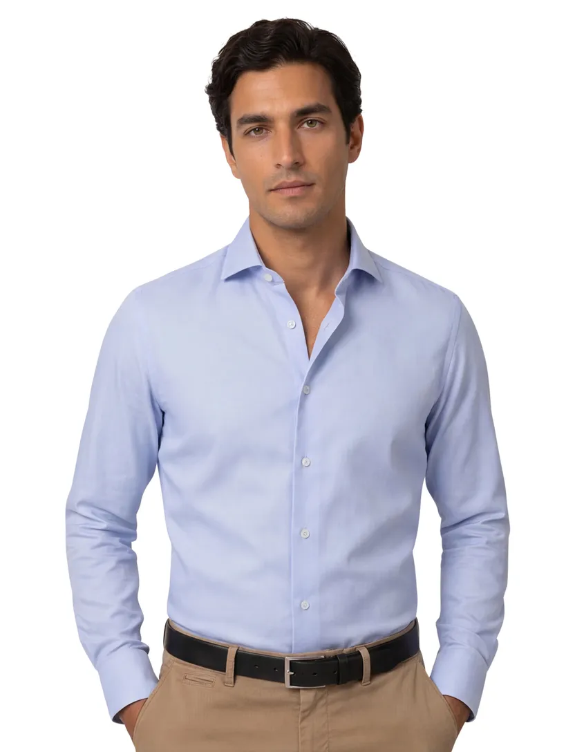Eterna overhemd effen blauw modern fit