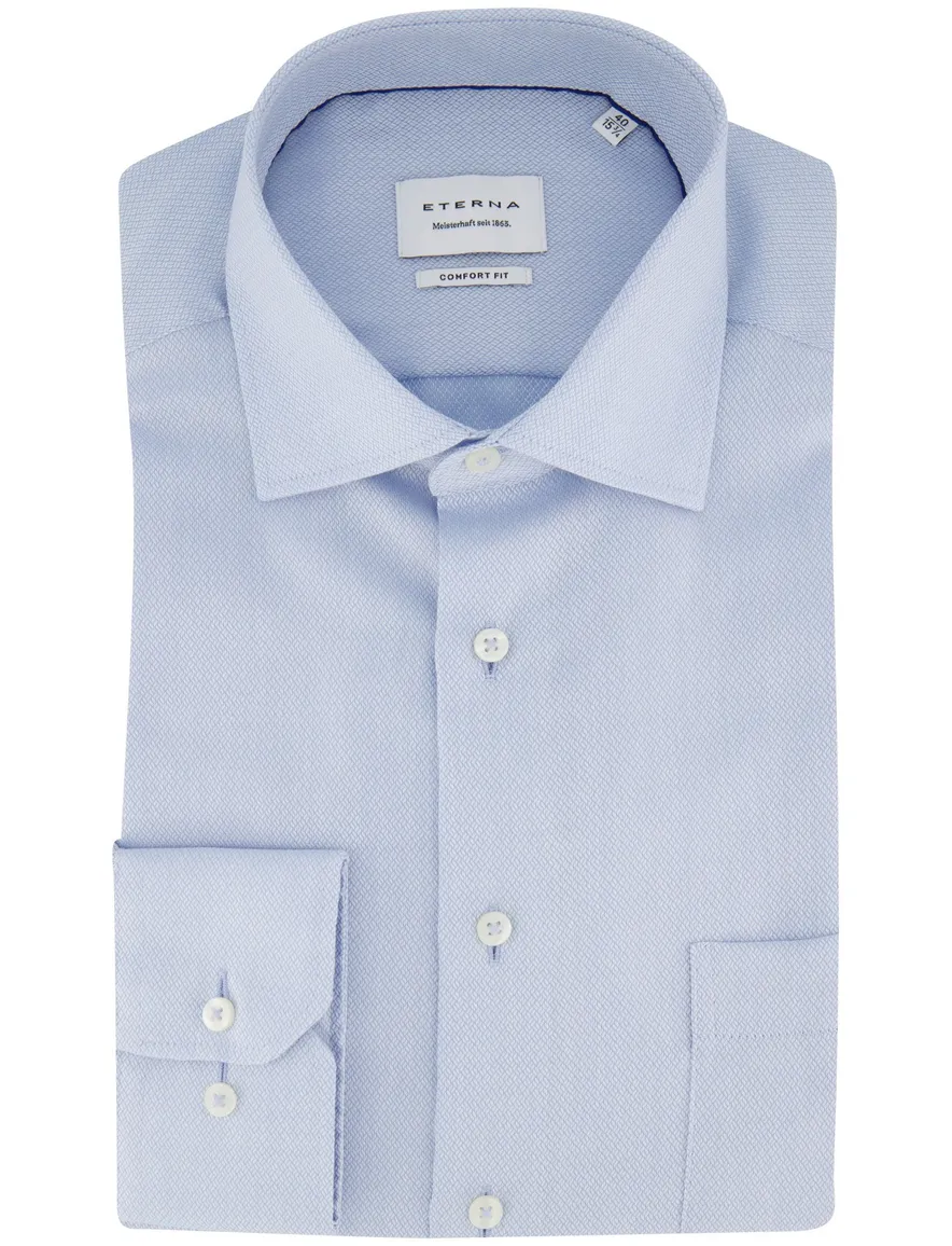 Eterna comfort fit overhemd blauw geprint