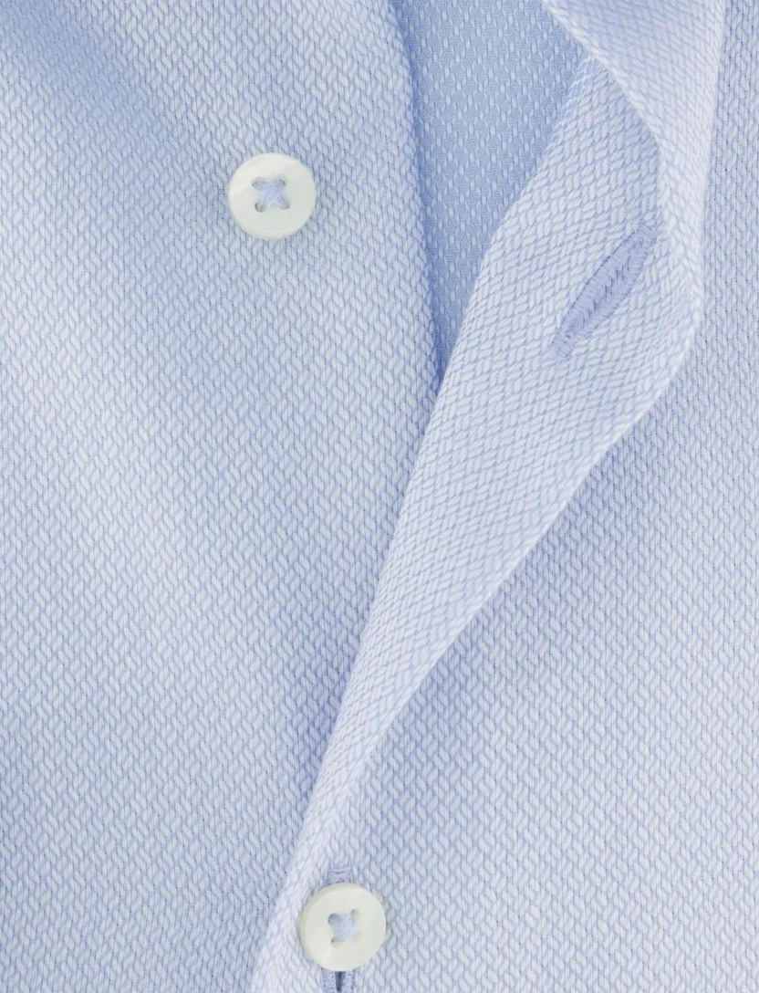 Eterna wijde fit overhemd blauw patroon