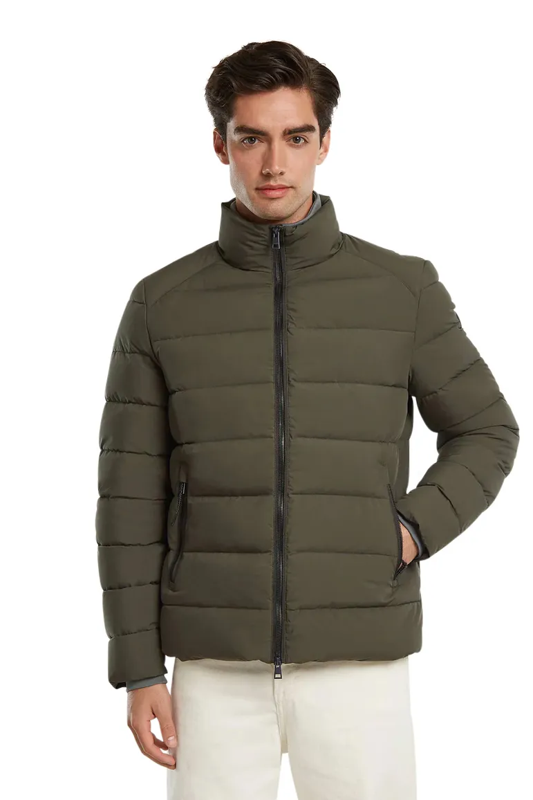 Reset winterjas effen groen hampstead normale fit