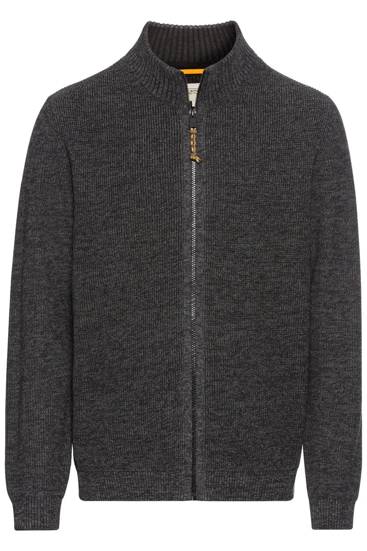 Gebreid Camel Active vest antraciet