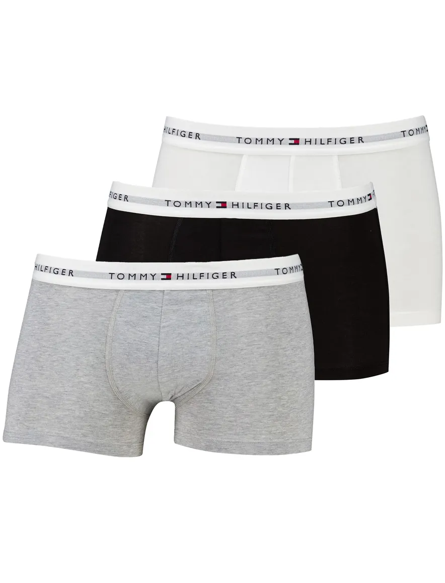 Tommy Hilfiger boxershorts 3 pack zwart wit grijs