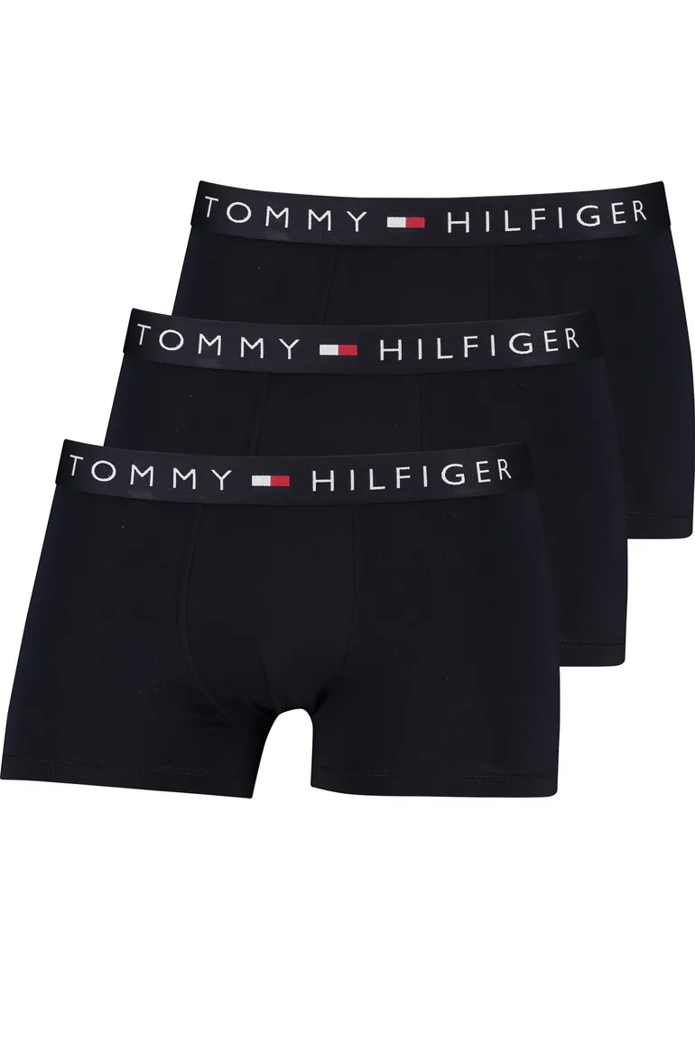 Tommy Hilfiger boxershorts 3 pack trunk navy effen