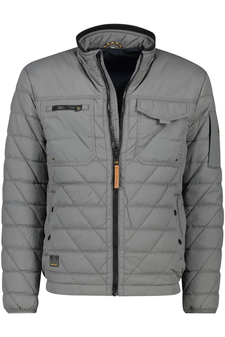 Camel Active winterjas grijs wijde fit effen rits