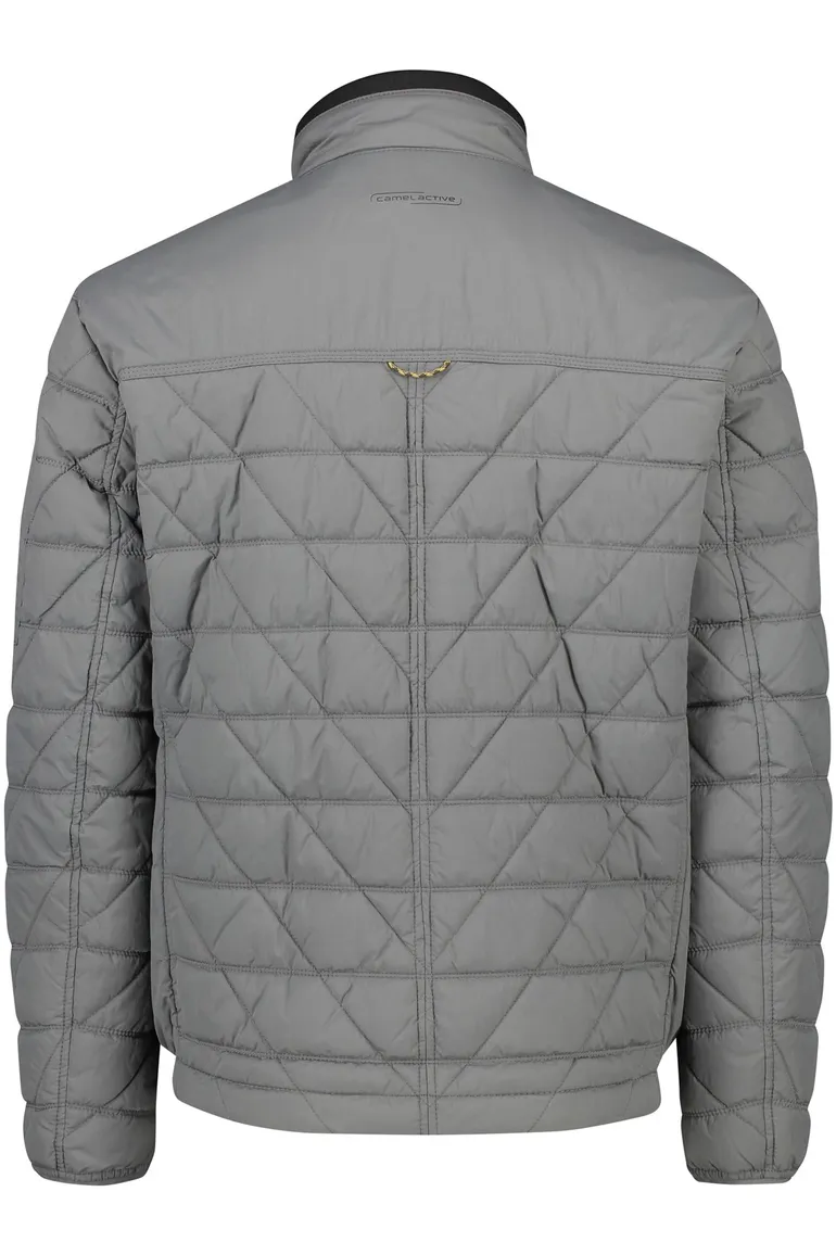 winterjas Camel Active grijs wijde fit effen rits