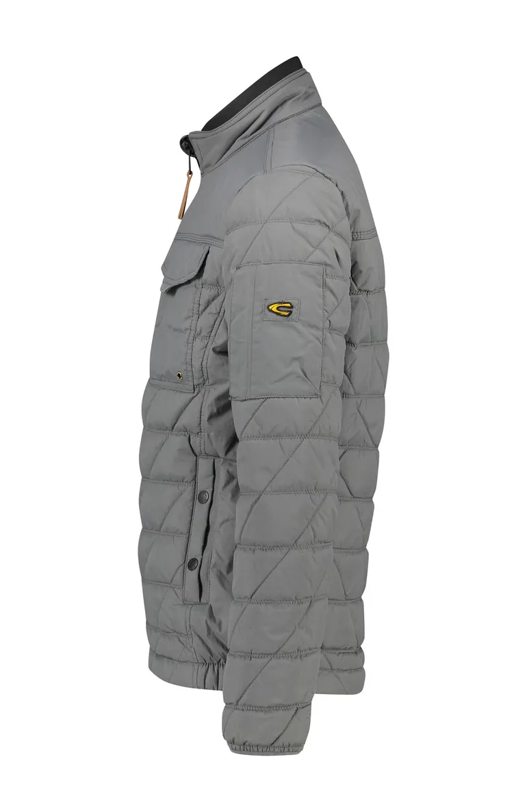 winterjas Camel Active grijs wijde fit effen rits