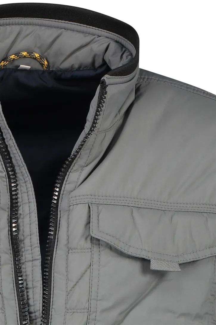 Camel Active winterjas grijs wijde fit effen rits