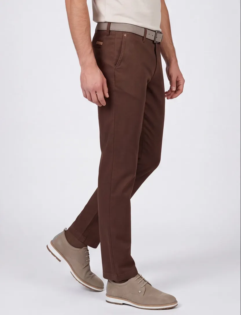 Gardeur broek bruin Savage 3 flatfront model