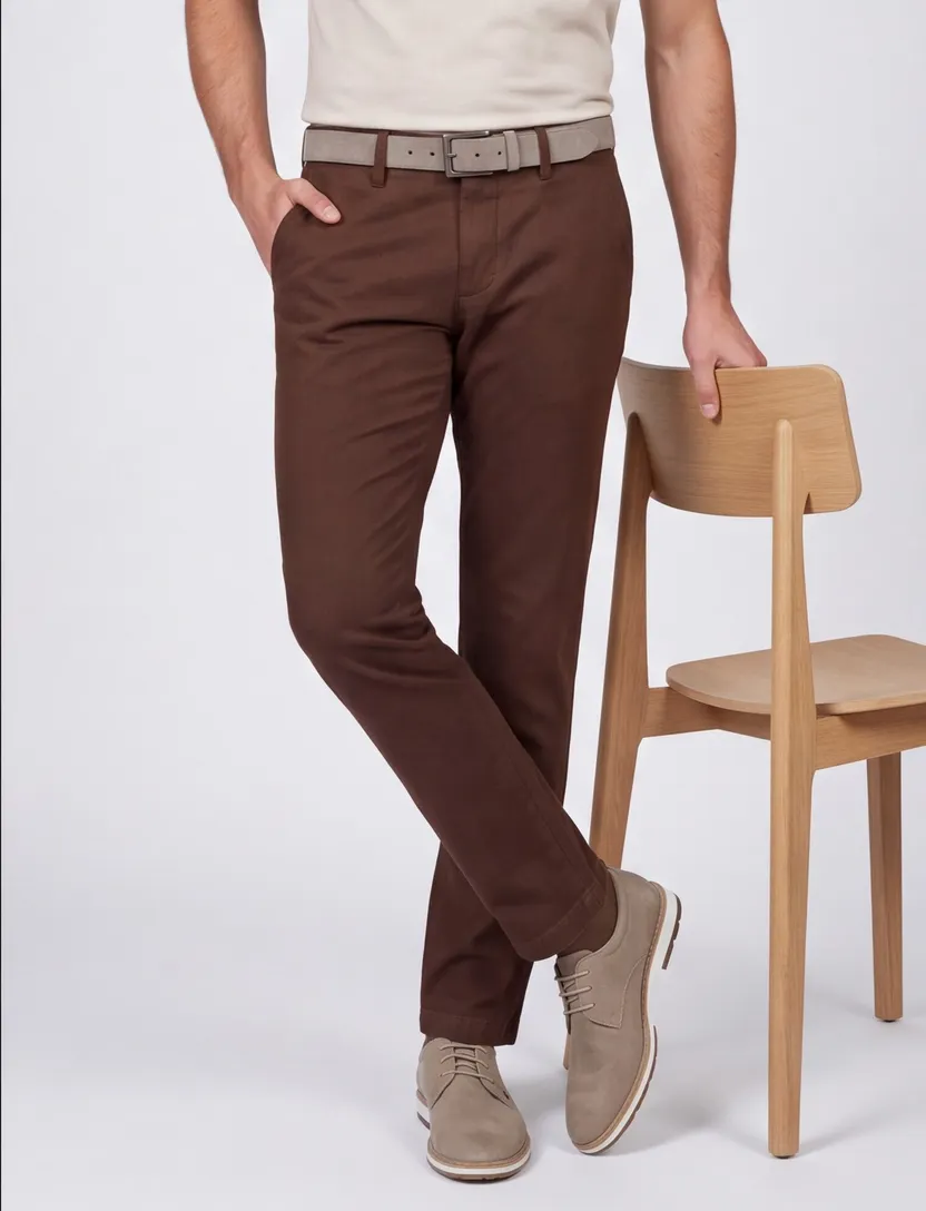 Gardeur broek bruin Savage 3 flatfront model