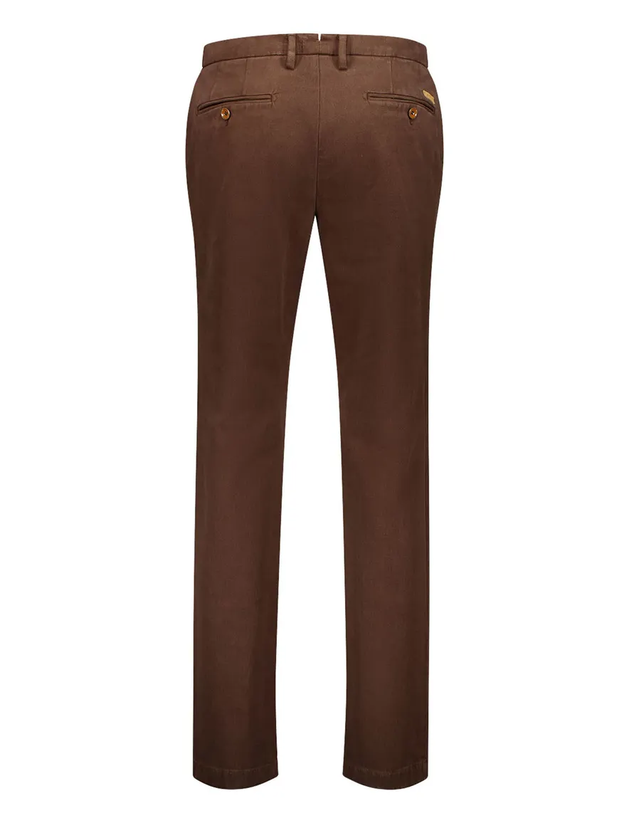 Gardeur broek bruin Savage 3 katoen