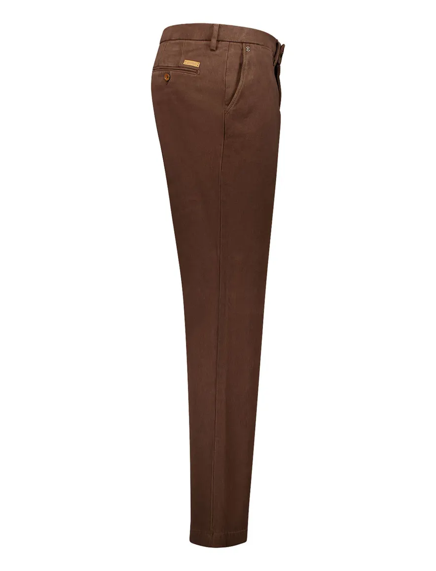Gardeur broek bruin Savage 3 katoen