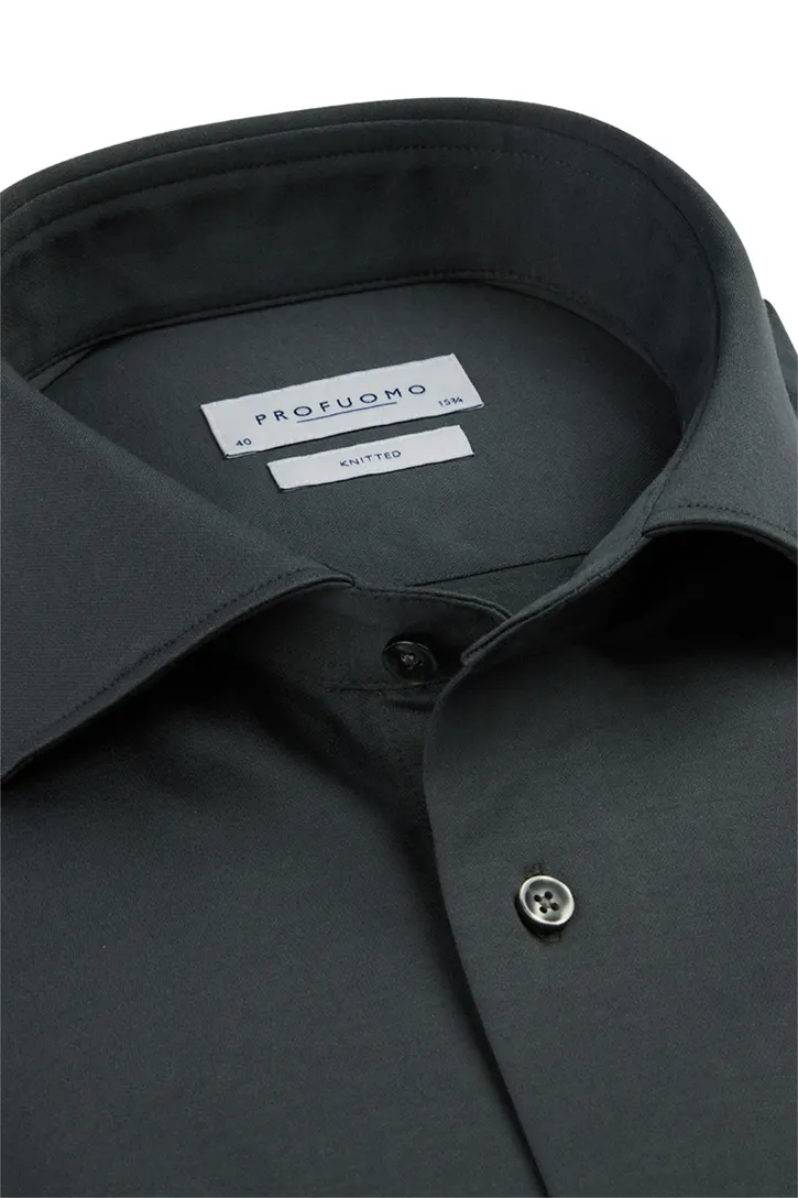 Profuomo Slim Fit overhemd groen knitted