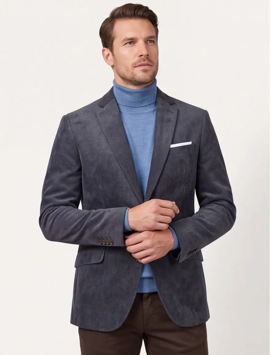 Colbert Portofino donkerblauw corduroy