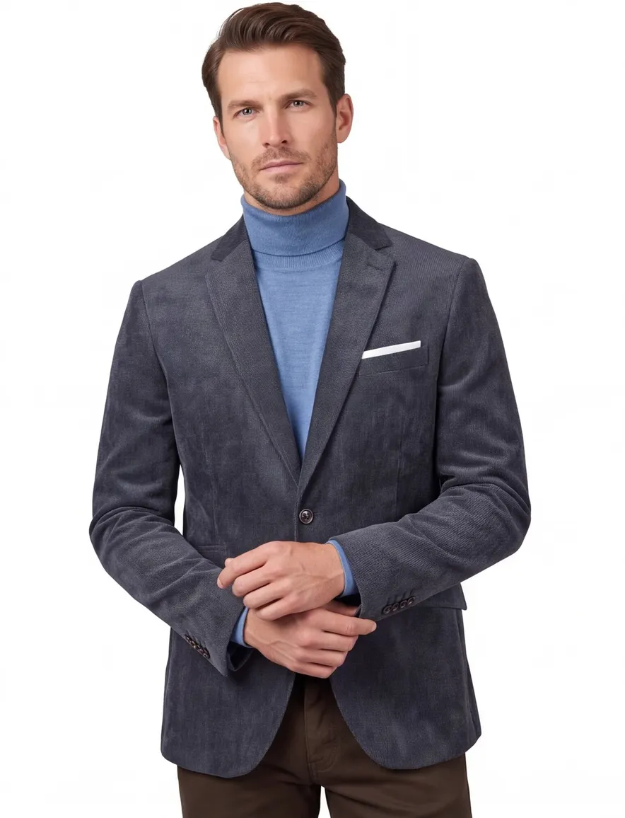 Colbert Portofino donkerblauw corduroy