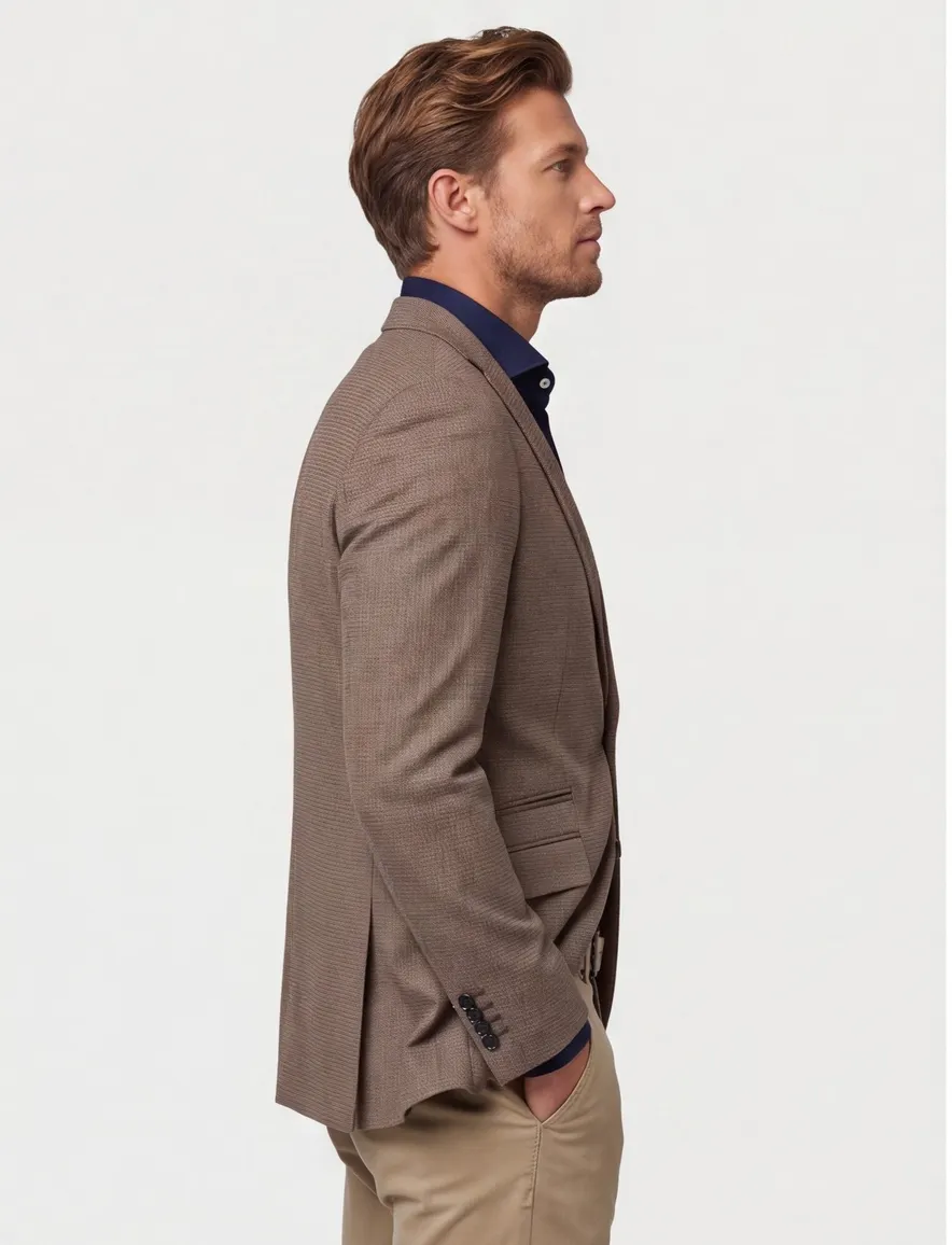 Portofino colbert bruin polyester