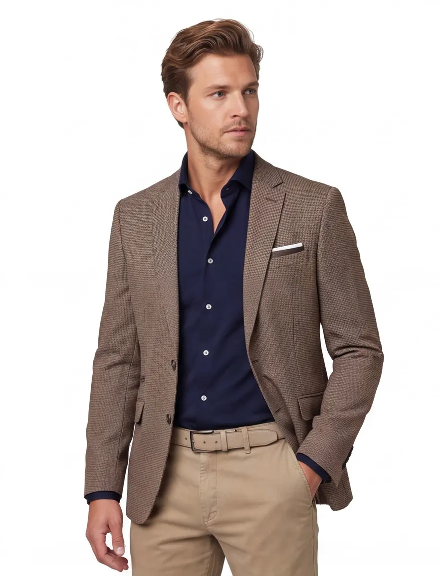 Portofino colbert bruin polyester