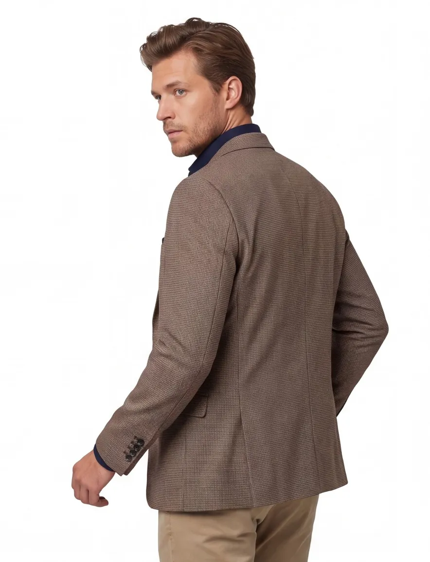 Portofino colbert bruin polyester