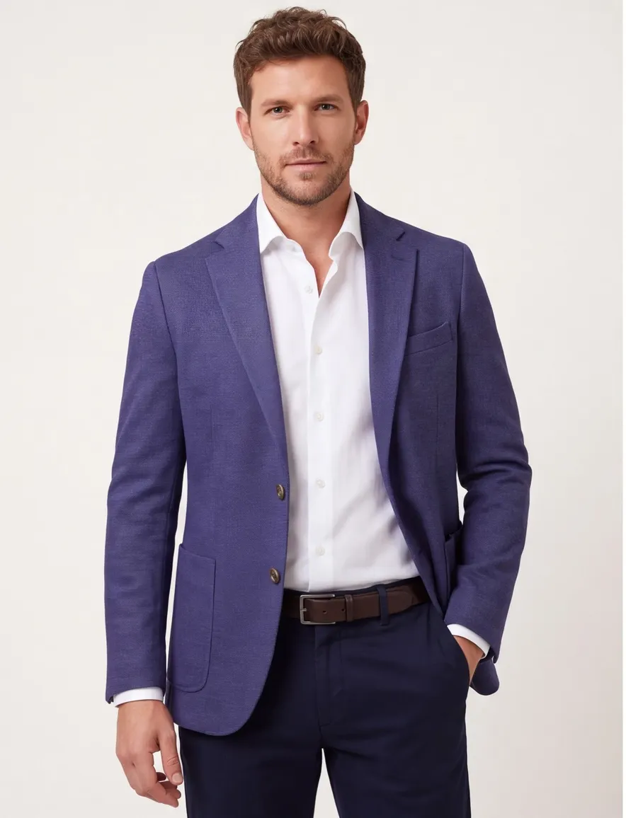 Portofino colbert donkerblauw fabric mainlining