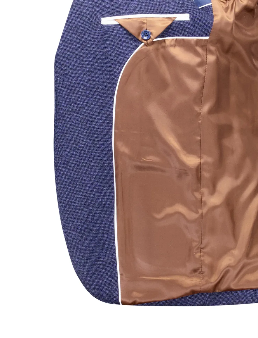 Portofino colbert blauw fabric mainlining