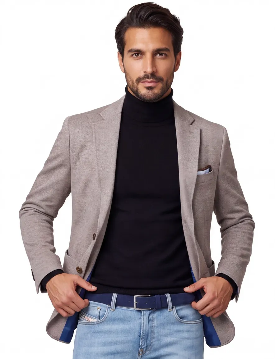Portofino colbert grijs polyester