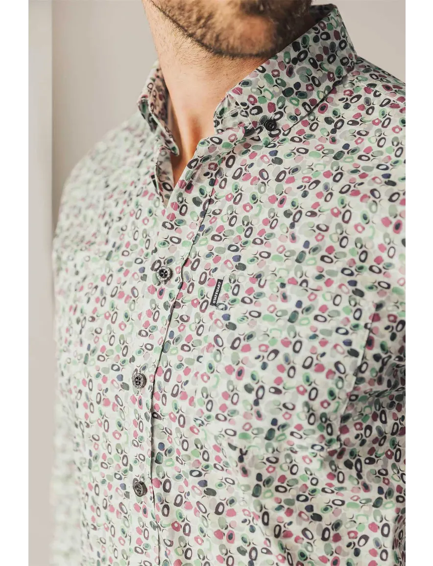 State of Art overhemd wijde fit roze geprint