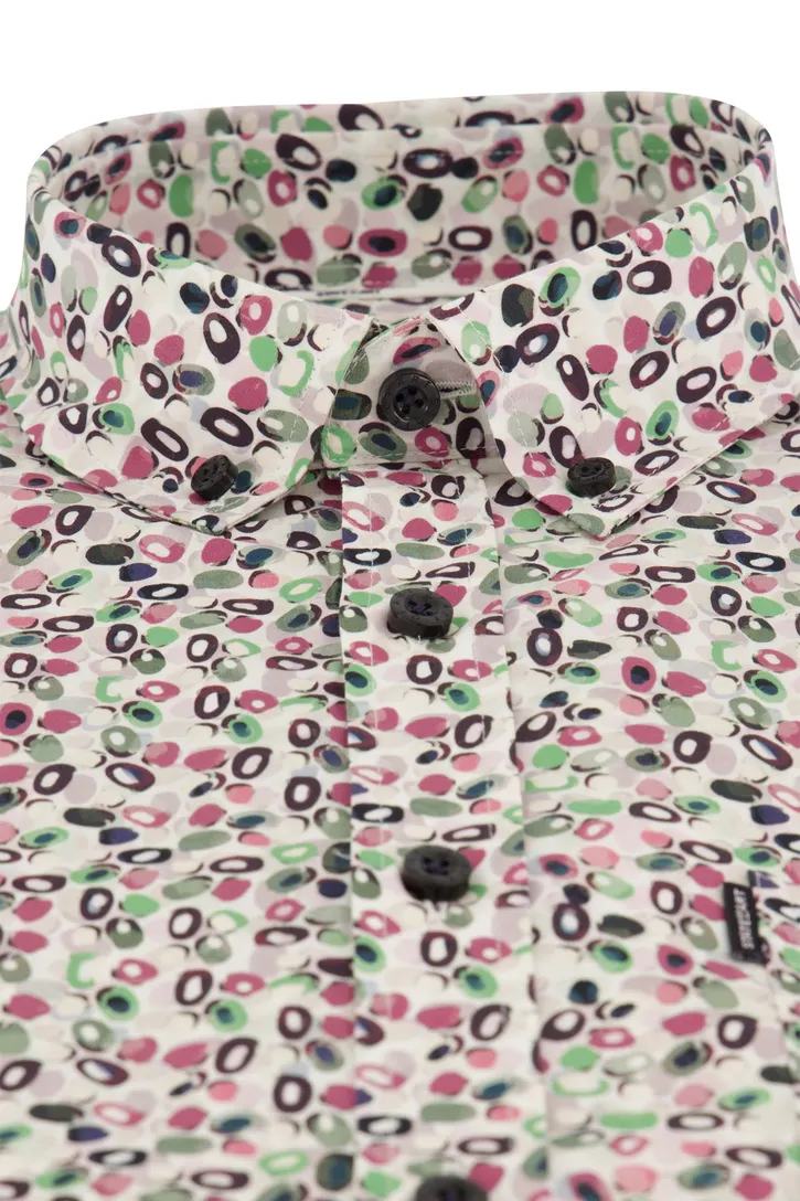 State of Art casual overhemd roze geprint katoen