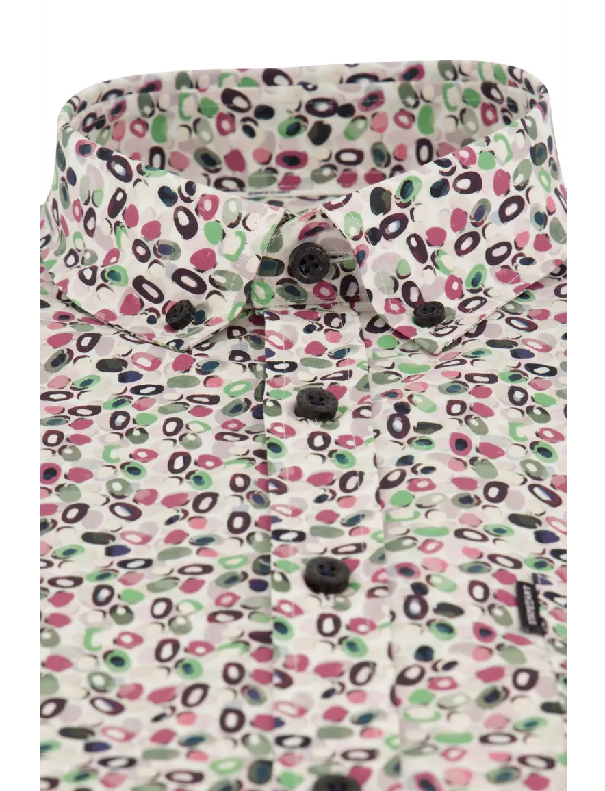 State of Art overhemd wijde fit roze geprint