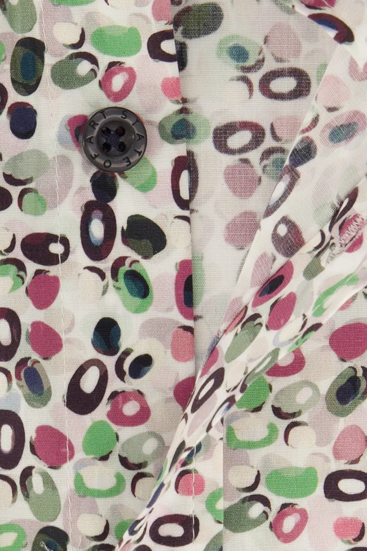 State of Art casual overhemd roze geprint katoen