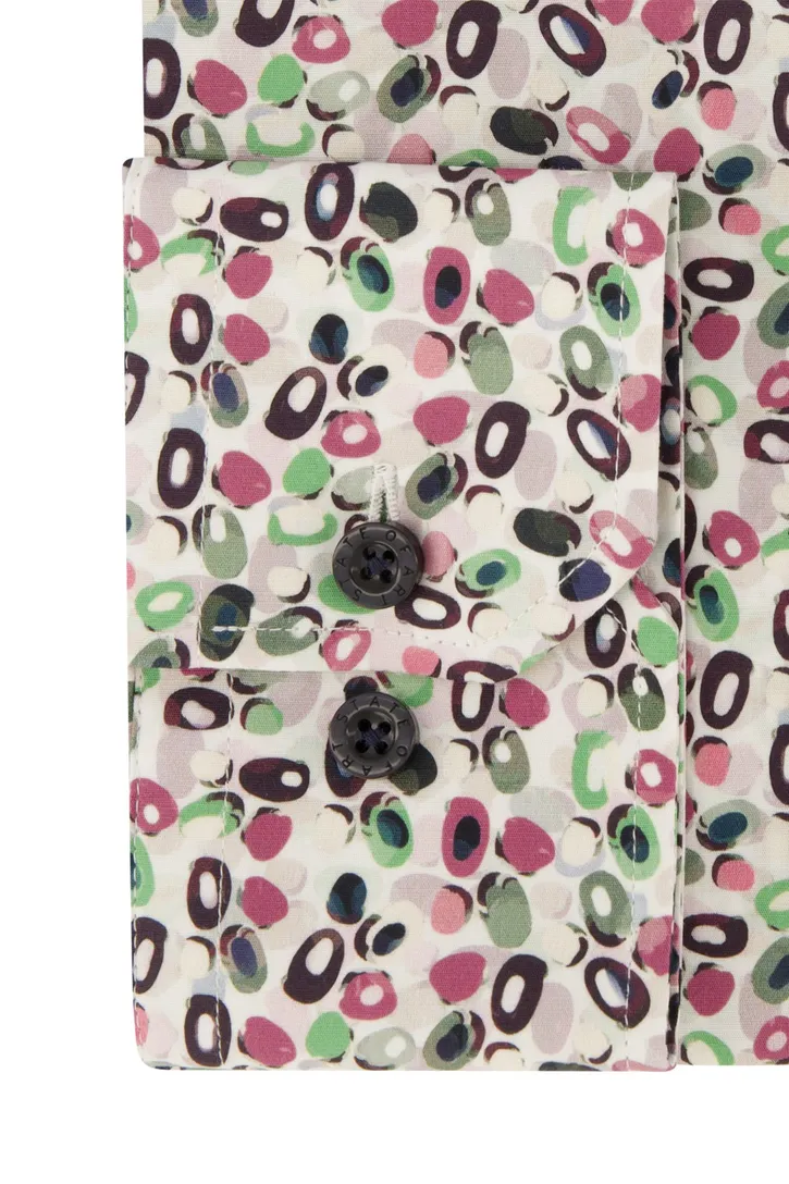 State of Art casual overhemd roze geprint katoen